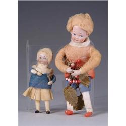 PAIR OF HEUBACH COTTON BATTING SNOW CHILDREN