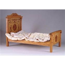 LITHOGRAPHED ANTIQUE DOLL’S BED