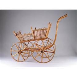 WICKER DOLL CARRIAGE
