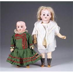 LOT OF TWO GERMAN OPEN-MOUTHED DOLLS