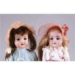 LOT OF 2 GERMAN BISQUE DOLLS
