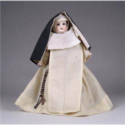 SMALL BISQUE NUN DOLL