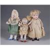 Image 1 : THREE MINI BISQUE-JOINTED DOLLS