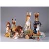 Image 1 : NINE OLD COMPOSITION RABBIT CANDY CONTAINERS