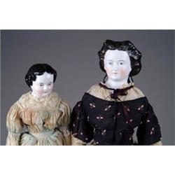 TWO ANTIQUE CHINA HEAD DOLLS