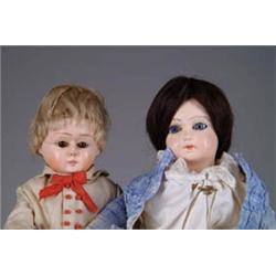 TWO OLD COMPOSITION DOLLS