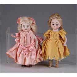 PAIR OF 6-1/4” ALL BISQUE DOLLS