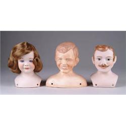 LOT OF 7 MODERN DOLL ARTIST HEADS
