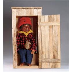 MODERN NANCY BRUNS CARVED WOOD DOLL