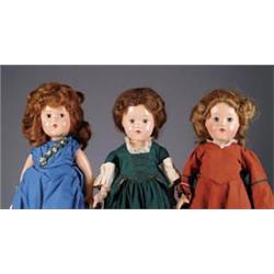 LOT OF THREE EFFANBEE HISTORICAL SERIES DOLLS