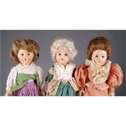LOT OF THREE EFFANBEE HISTORICAL SERIES DOLLS