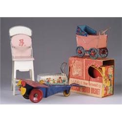 MISCELLANEOUS LOT OF TOYS AND DOLL ITEMS