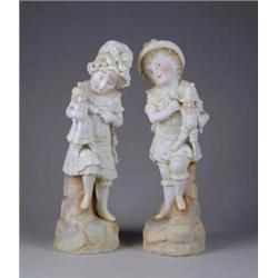 LOT OF TWO BISQUE FIGURINES