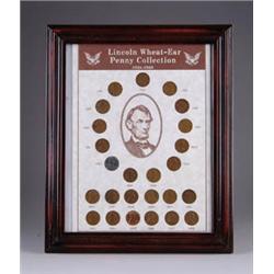 FRAMED WHEAT PENNY COLLECTION