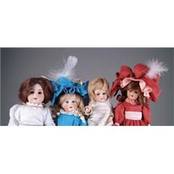 FOUR BISQUE DOLLS