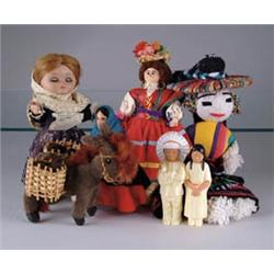 TWO LARGE BOXES OF MISCELLANEOUS SMALL AND FOREIGN DOLLS