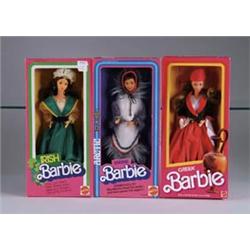 LOT OF 17 1980 BARBIE INTERNATIONAL DOLLS AND ONE 1986 BILLY BOY BARBIE