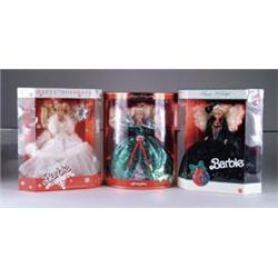 LOT OF 13 HOLIDAY BARBIES