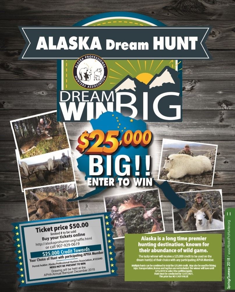 Hunting Raffle Sign $25,000 Dream Hunt Raffle