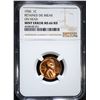 Image 1 : 1956 MINT ERROR LINCOLN CENT, NGC MS-66 RED