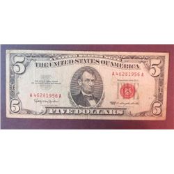 1963 $5 US Note