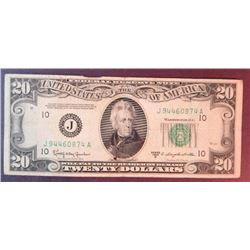 1950 D $20 Federal Reserve Note