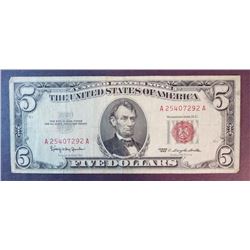 1963 $5 US Note