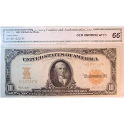 1907 $10 Gold Certificate