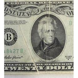 1950A $20 Federal Reserve Note Error