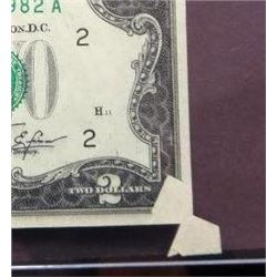 1976 $2 Federal Reserve Note Error