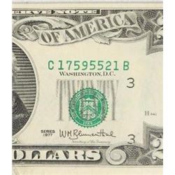 1977 $20 Federal Reserve Note Error