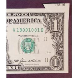 1985 $1 Federal Reserve Note Error
