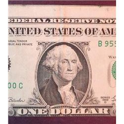 1969 D $1 Federal Reserve Note Error