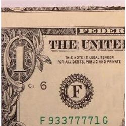 1988 A $1 Federal Reserve Note