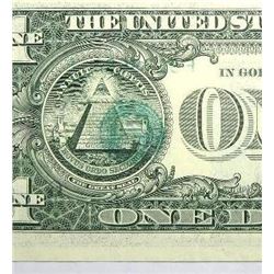 2013 $1 Federal Reserve Note Error