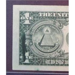 1969 D $1 Federal Reserve Note Error