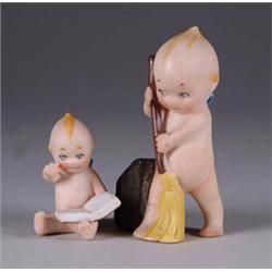 KEWPIE WITH BOOK AND KEWPIE SWEEPER