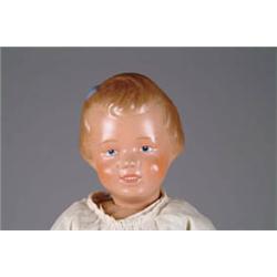 17in. CARVED-HAIR SCHOENHUT GIRL
