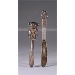 TEDDY BEAR RATTLE ALONG WITH CHILD’S TEDDY BEAR KNIFE