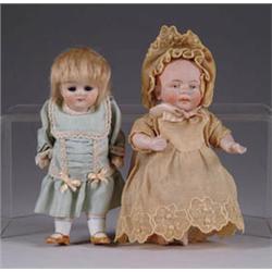 LOT OF TWO 6in. GERMAN ALL BISQUE DOLLS