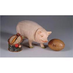 THREE PAPIER-MÂCHÉ CANDY CONTAINERS