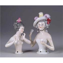 LOT OF TWO FANCY LADY PINCUSHIONS