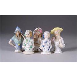 LOT OF FIVE PINCUSHIONS