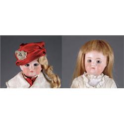 LOT OF TWO CLOSE-MOUTH DOLLS-17in. FULPER and 12in. GERMAN