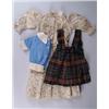 Image 1 : 10 COTTON PRINT & WOOL DOLL DRESSES