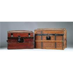 LOT OF 2 DOLL TRUNKS