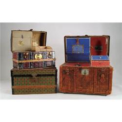 LOT OF 3 DOLL TRUNKS