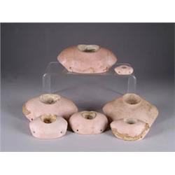 SEVEN ASSORTED GERMAN BISQUE SHOULDER PLATES