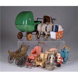 LOT OF MINI DOLL OR TOY CARRIAGES