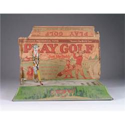 STRAUSS TIN GOLFER IN O.B.